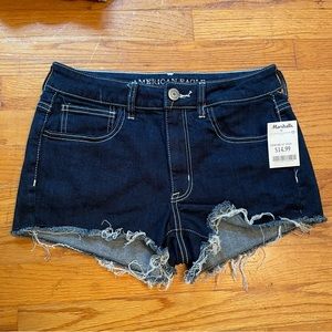 NWT AE Hi-Rise Shortie Jean Shorts